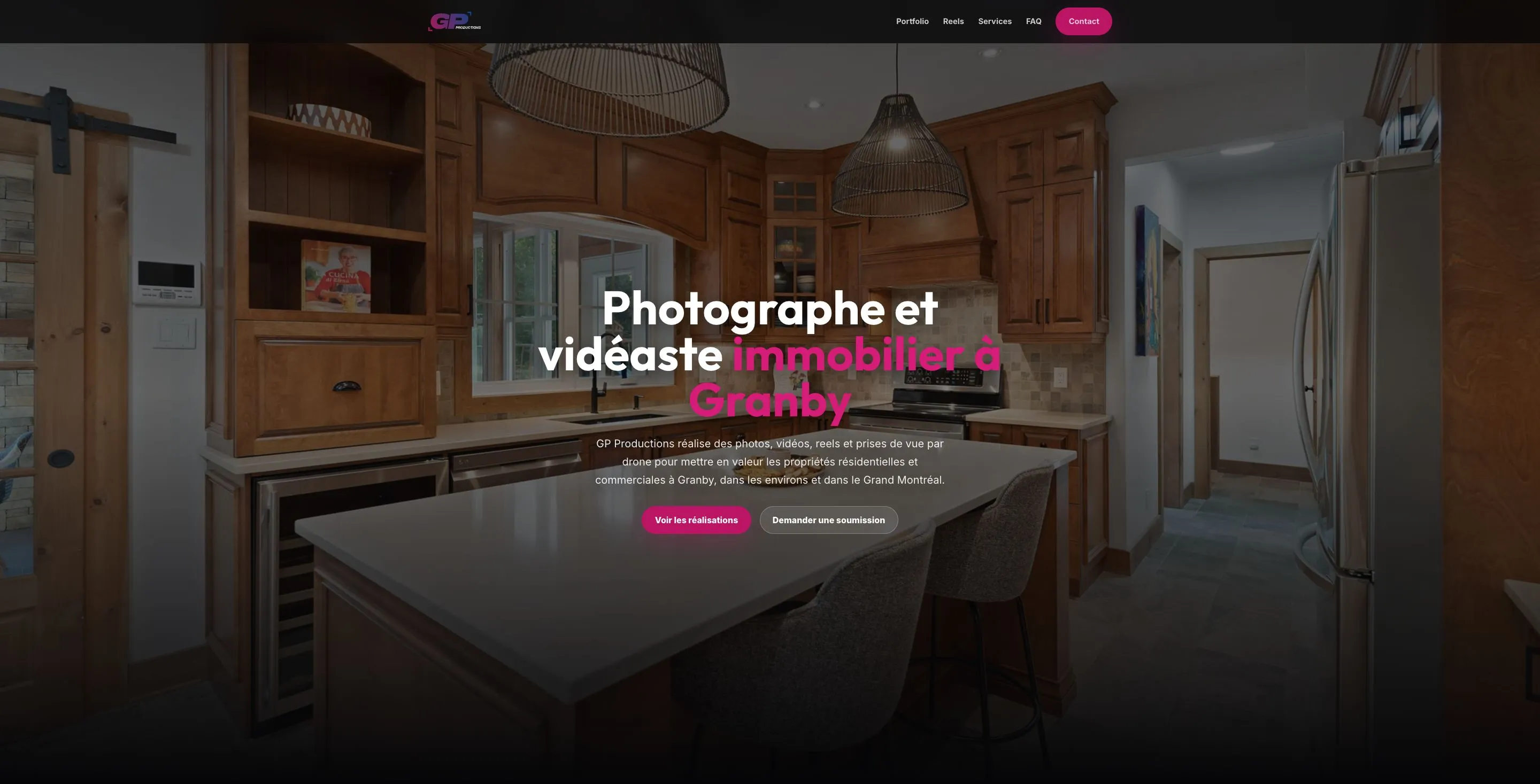 GP Productions - site desktop