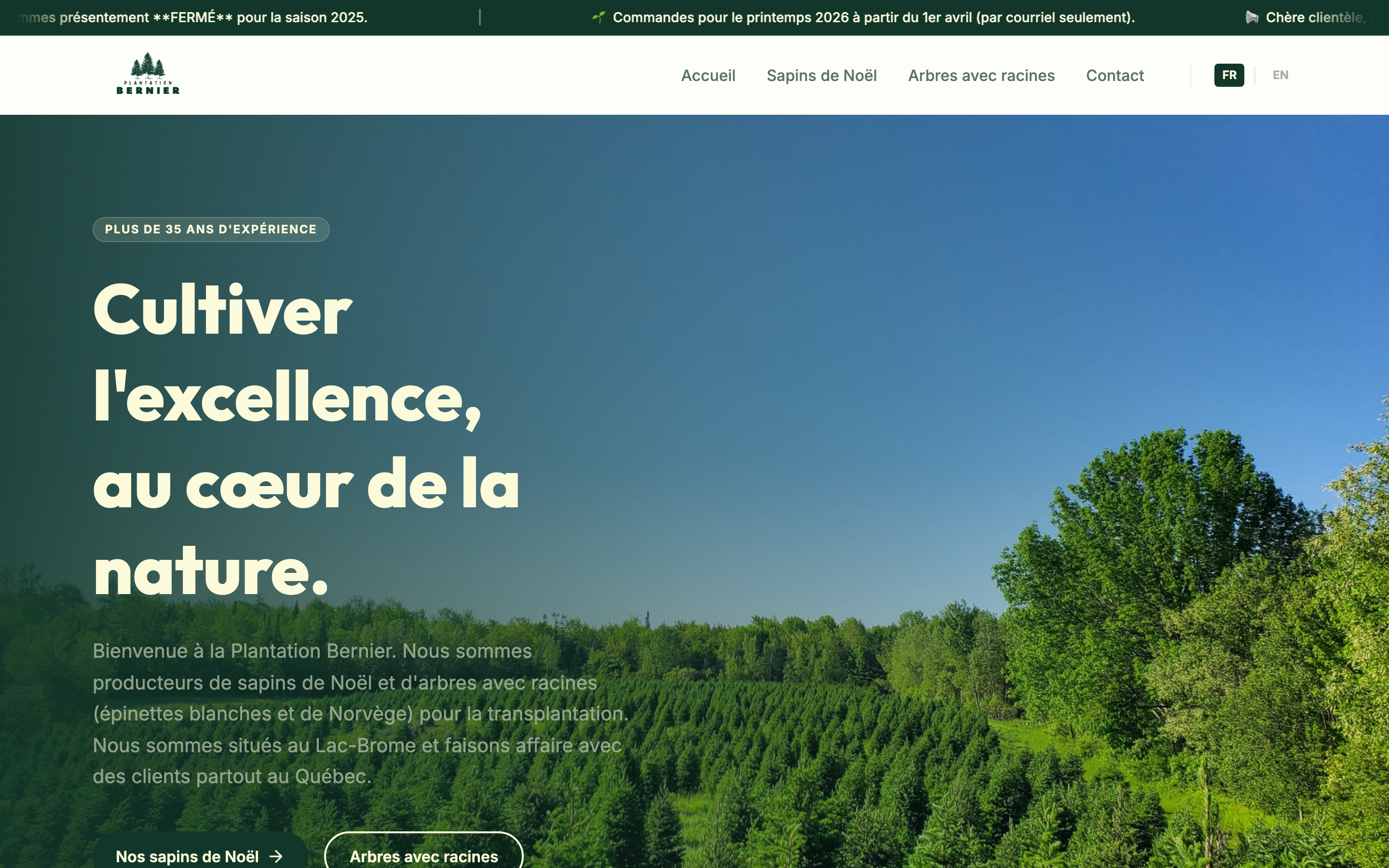 Plantation Bernier - site desktop